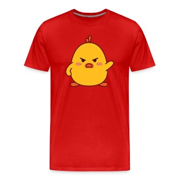 Angry Chicken - Männer Premium Bio T-Shirt - Rot - Vorne - Damien (186cm)
