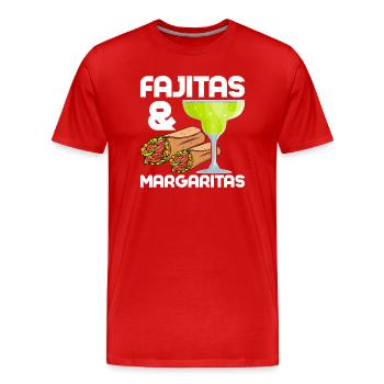 Fajitas & Margaritas Food Wrap Taco gourmand - T-shirt bio Premium Homme - rouge - Devant - Damien (186cm)