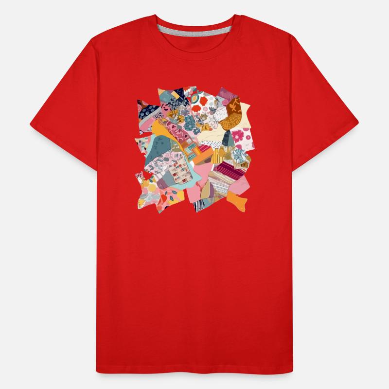 Stoff-Patchwork Nr. 2 Männer Premium Bio T-Shirt