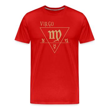 Vierge - T-shirt bio Premium Homme - rouge - Devant - Damien (186cm)