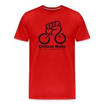 Critical Mass Celebrate Monthly Black / Red - Männer Premium Bio T-Shirt - Rot - Vorne - Damien (186cm)