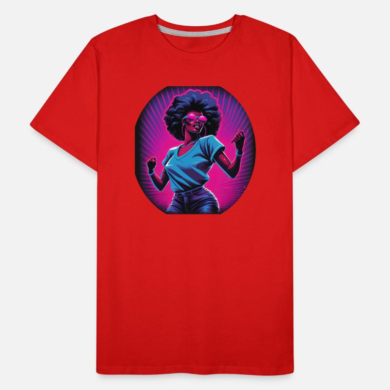 Feierndes Mädchen Männer Premium Bio T-Shirt