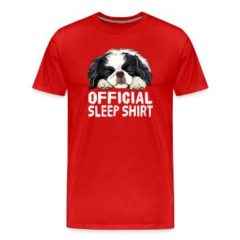 Offizielles japanisches Schlafshirt mit japanische - Männer Premium Bio T-Shirt - Rot - Vorne - Damien (186cm)