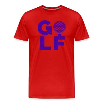Golf - Golf Club Goldspieler Birdie Elite Luxury - Men's Premium Organic T-Shirt - red - Front - Damien (186cm)