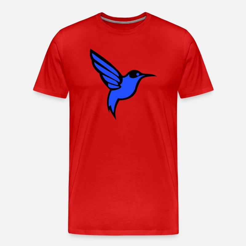 kolibri vogel - Männer Premium Bio T-Shirt - Rot