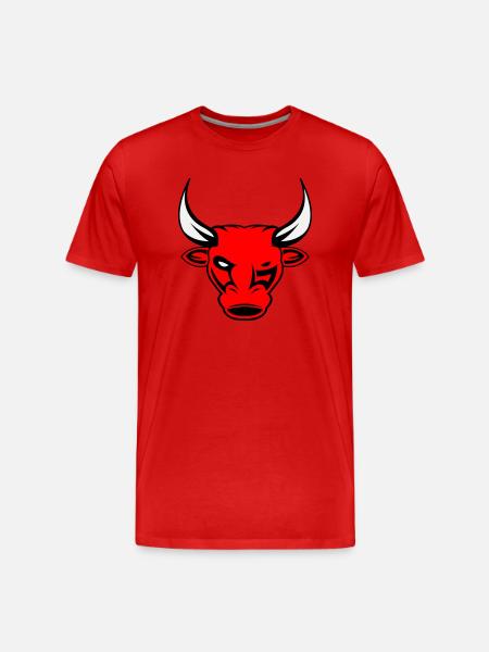 stier bulle - Männer Premium Bio T-Shirt - Rot