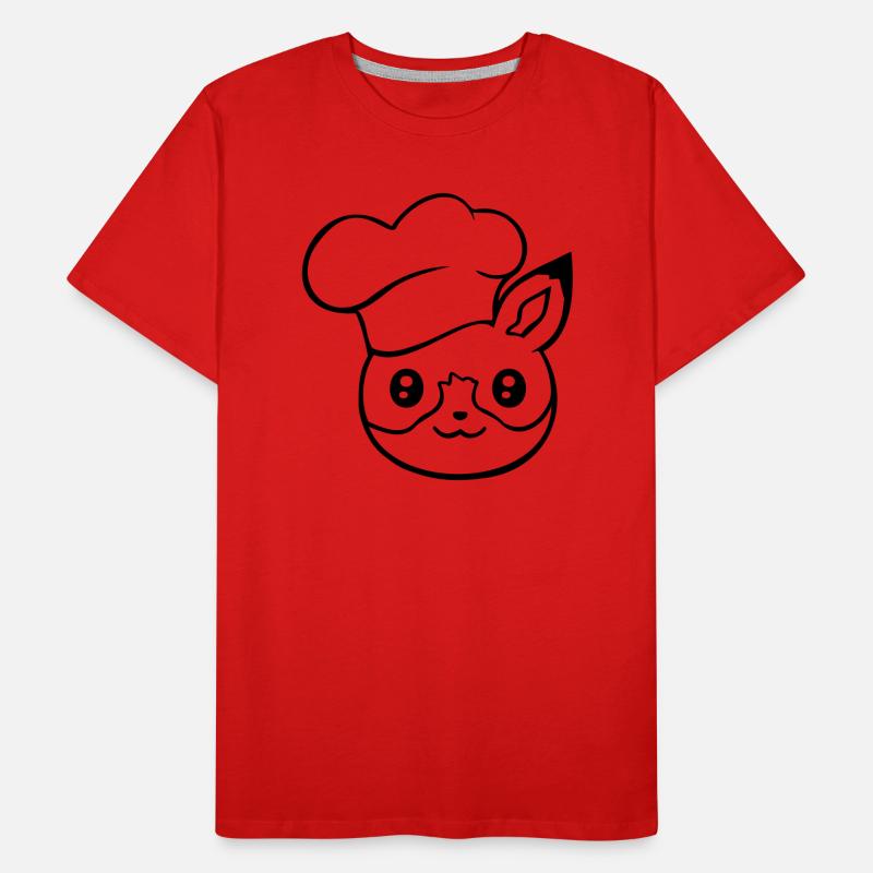 Fox Chef's Hat Chef Cooking Restaurant Kitchen Men's Premium Organic T-Shirt