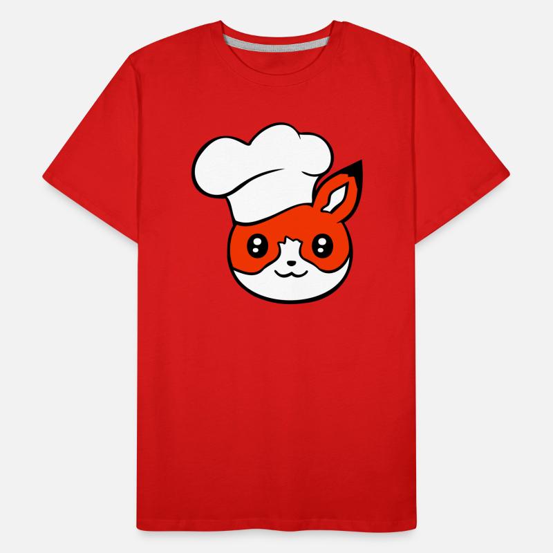 Fox Chef's Hat Chef Cooking Restaurant Kitchen Men's Premium Organic T-Shirt