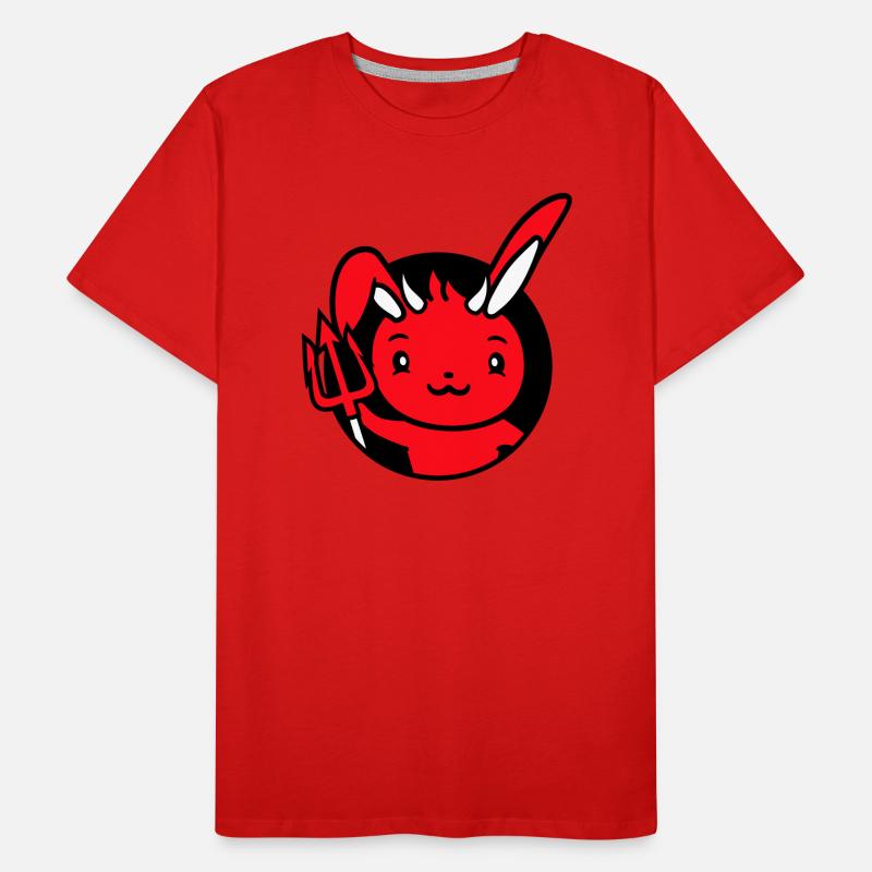 Bunny Devil Démon Mal Satan Enfer Trident Costume T-shirt bio Premium Homme