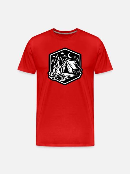 Camping Tent Outdoor - Men's Premium Organic T-Shirt - red