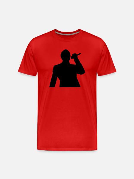 singer - Men's Premium Organic T-Shirt - red