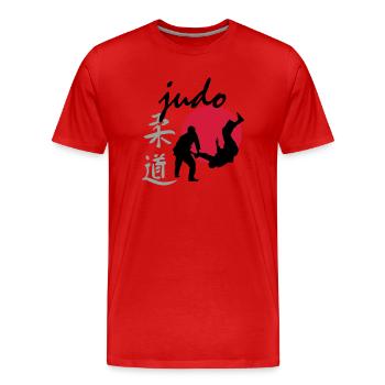 Judo - Männer Premium Bio T-Shirt - Rot - Vorne - Damien (186cm)
