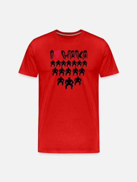 I LOVE TATTOO HAKA - Men's Premium Organic T-Shirt - red