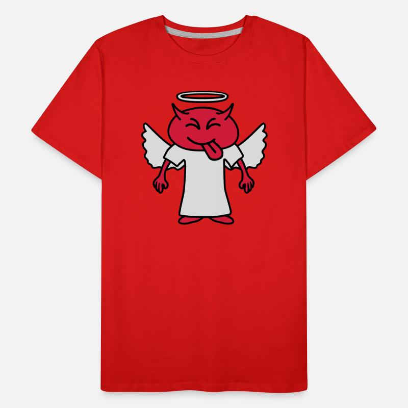 Cheeky Devil Angel Men's Premium Organic T-Shirt