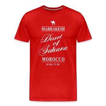 Desert of Sahara - Men's Premium Organic T-Shirt - red - Front - Damien (186cm)