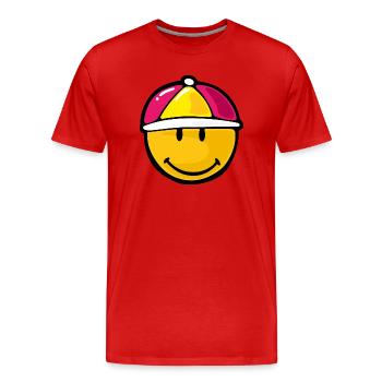 Smiley Jockey - Men's Premium Organic T-Shirt - red - Front - Damien (186cm)