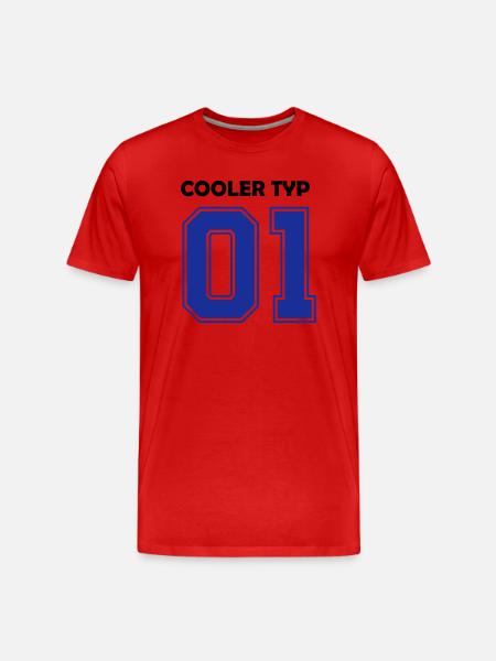 cooler_typ - Männer Premium Bio T-Shirt - Rot