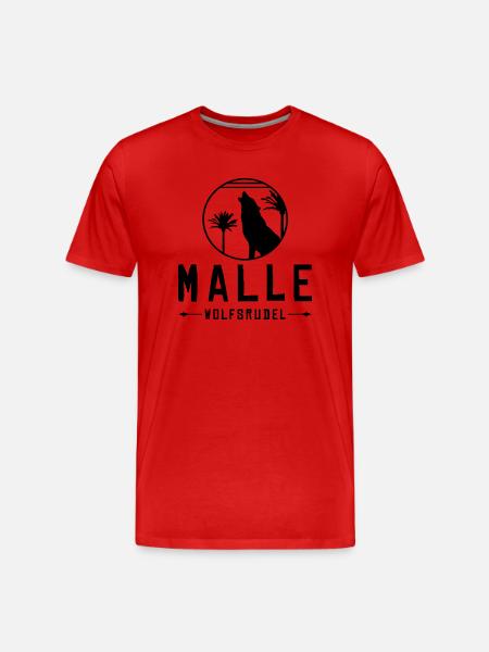 malle wolfsrudel - Männer Premium Bio T-Shirt - Rot