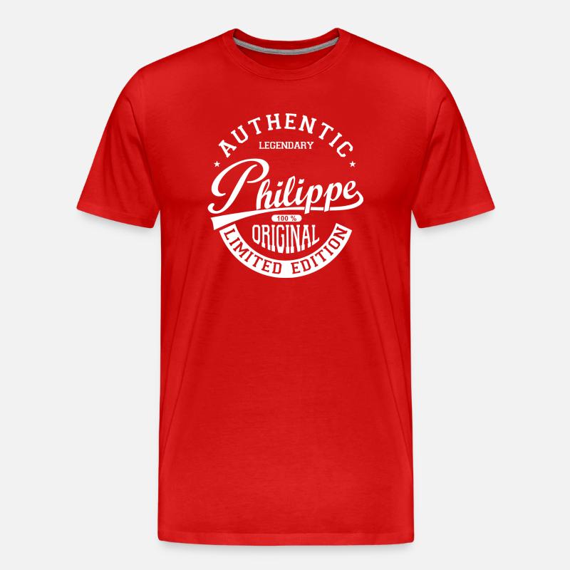 Philippe Geschenk personalisierte T-Shirt Philippe - Männer Premium Bio T-Shirt - Rot