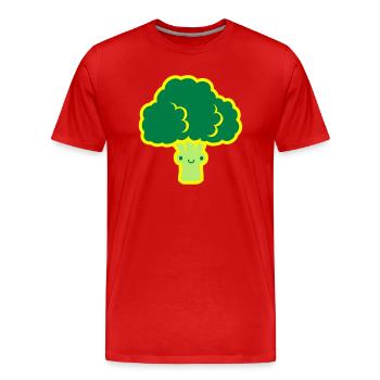Petit brocoli - T-shirt bio Premium Homme - rouge - Devant - Damien (186cm)
