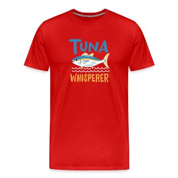 Thunfischfang - Männer Premium Bio T-Shirt - Rot - Vorne - Damien (186cm)