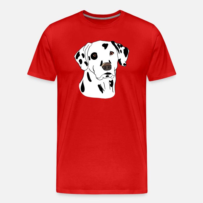 Dalmatiner - Männer Premium Bio T-Shirt - Rot