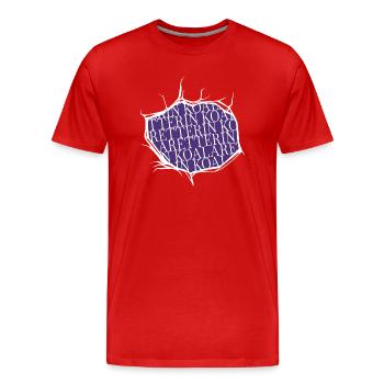 dog grausamkeit niedlich naturschutz geburtstag - Männer Premium Bio T-Shirt - Rot - Vorne - Damien (186cm)