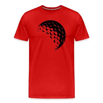 Golf ball black - Men's Premium Organic T-Shirt - red - Front - Damien (186cm)
