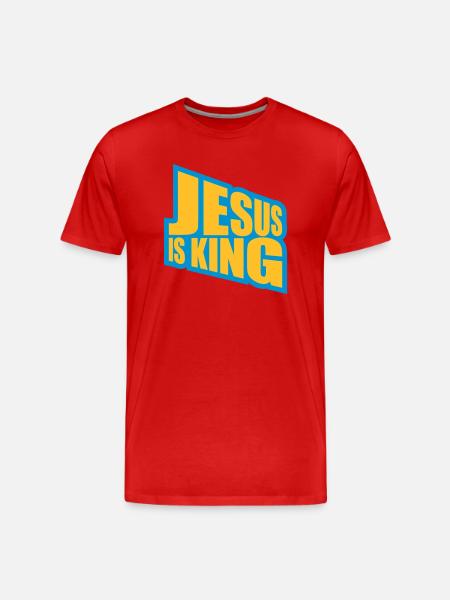 jesus is king quote - Men's Premium Organic T-Shirt - red