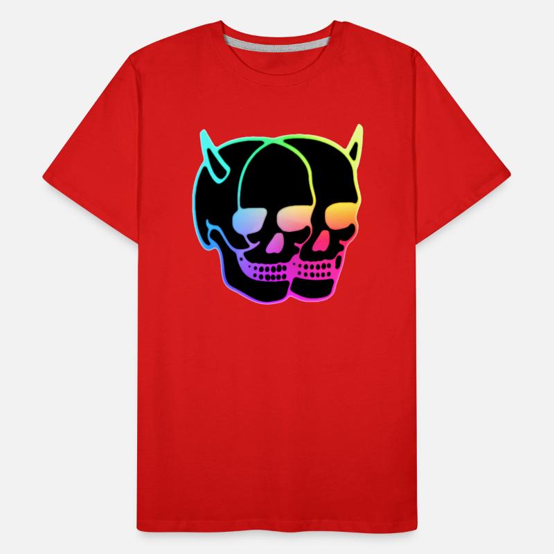 Dämonen - Totenköpfe Männer Premium Bio T-Shirt