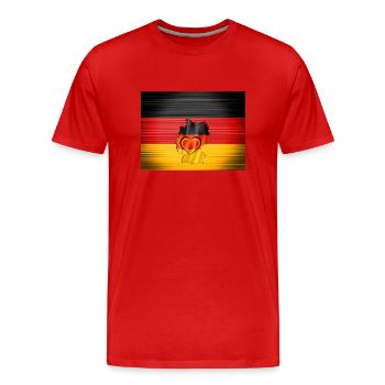 Allemagne - T-shirt bio Premium Homme - rouge - Devant - Damien (186cm)
