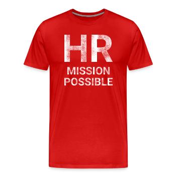 HR Mission Possible - Men's Premium Organic T-Shirt - red - Front - Damien (186cm)