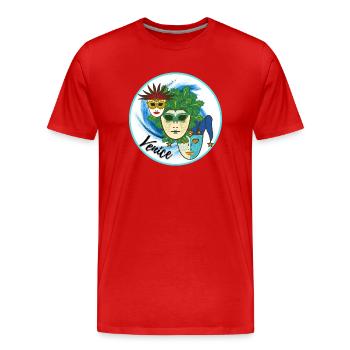 Venice, Italy - Men's Premium Organic T-Shirt - red - Front - Damien (186cm)