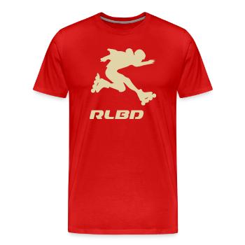 skater jump Rollerblader light - Men's Premium Organic T-Shirt - red - Front - Damien (186cm)