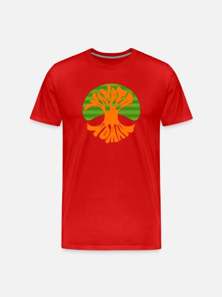 Wanderwoman - Wanderfrau - psychedelic 60s style - Men's Premium Organic T-Shirt - red