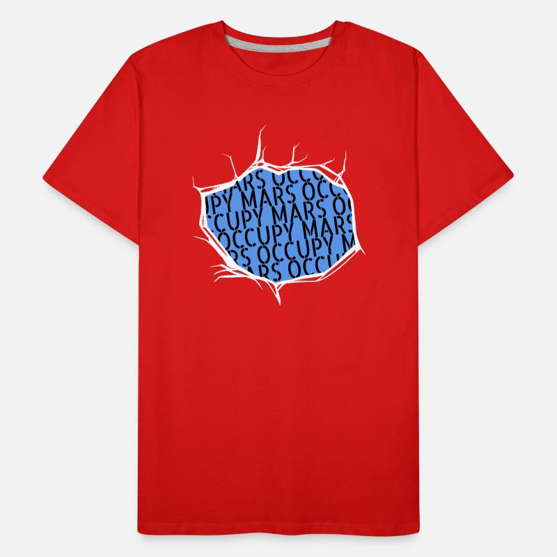 Gift Idea Jokes Planets Physics Space Ship Men's Premium Organic T-Shirt