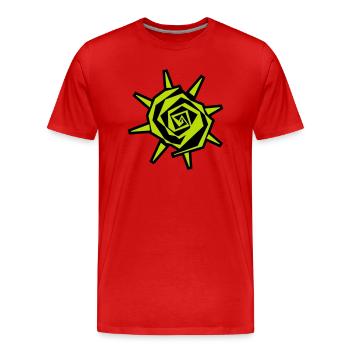 Soleil - T-shirt bio Premium Homme - rouge - Devant - Damien (186cm)