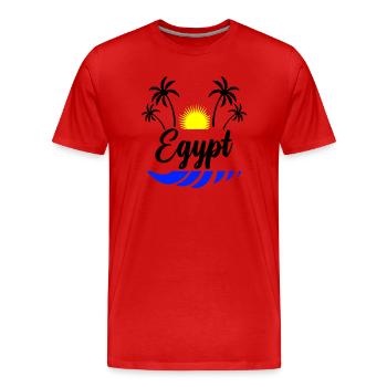 Égypte - T-shirt bio Premium Homme - rouge - Devant - Damien (186cm)