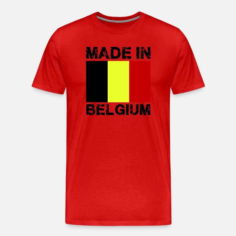 Made in Belgium - Männer Premium Bio T-Shirt - Rot