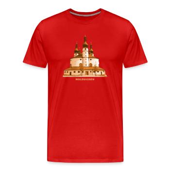 Waldsassen Kappl Trinity Church Bavaria - Men's Premium Organic T-Shirt - red - Front - Damien (186cm)
