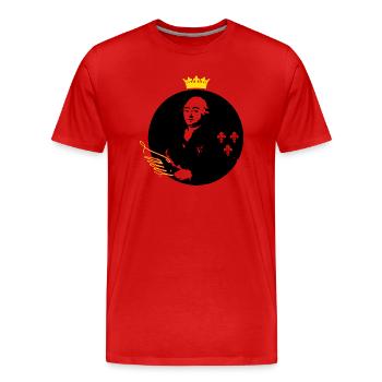Louis XVI Roi de France - T-shirt bio Premium Homme - rouge - Devant - Damien (186cm)