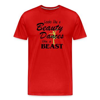 Dancing Dance Music - Männer Premium Bio T-Shirt - Rot - Vorne - Damien (186cm)