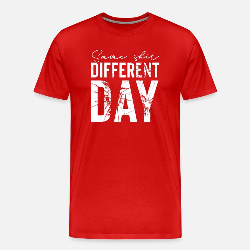 La même merde b - T-shirt bio Premium Homme - rouge