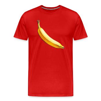 banane - T-shirt bio Premium Homme - rouge - Devant - Damien (186cm)