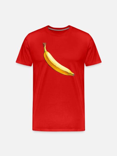 banane - Männer Premium Bio T-Shirt - Rot