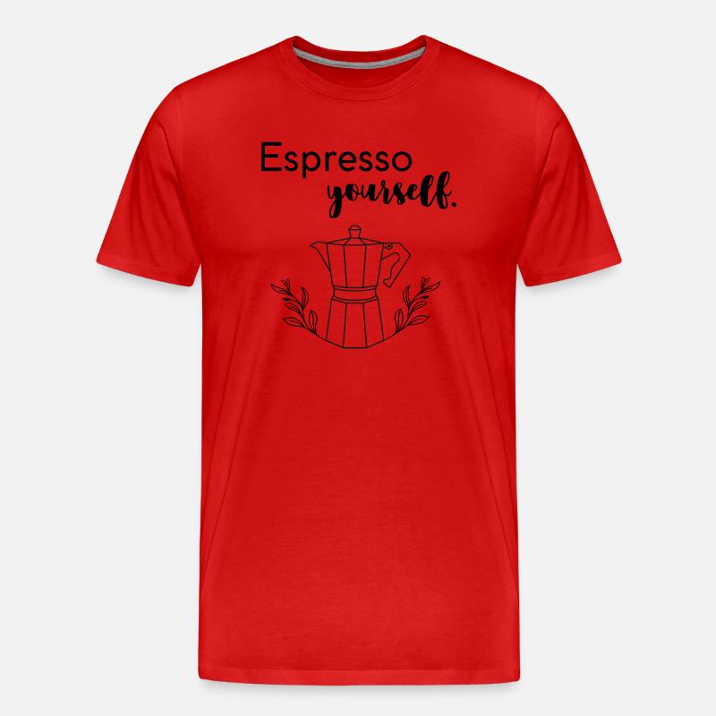 Espresso yourself - Männer Premium Bio T-Shirt - Rot