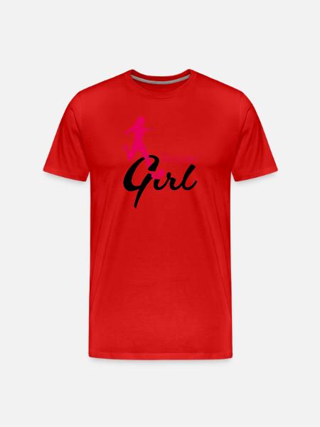 Soccer Girl Passing Game - Men's Premium Organic T-Shirt - red