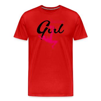 Footballeuse Fallrückzieher - T-shirt bio Premium Homme - rouge - Devant - Damien (186cm)
