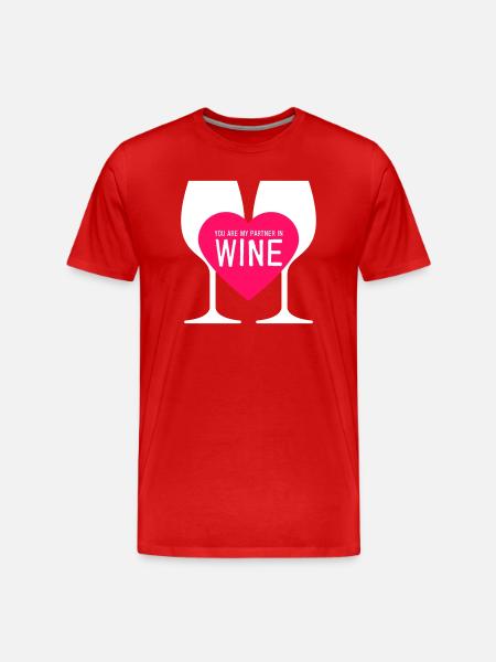 Partner in wine - Männer Premium Bio T-Shirt - Rot