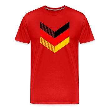 Drapeau Allemagne Drapeau allemand utilisé look home - T-shirt bio Premium Homme - rouge - Devant - Damien (186cm)